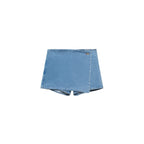 Jupe Short En Jean Croisée