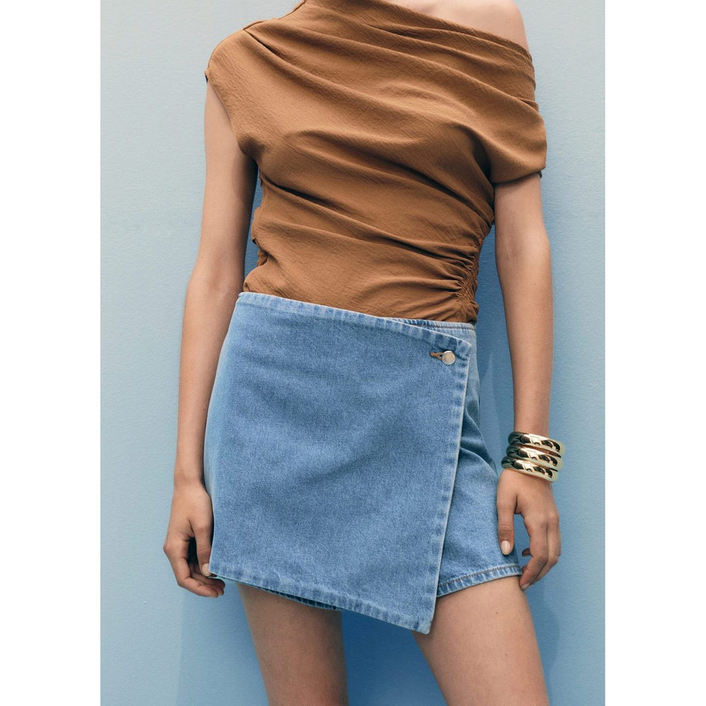 Jupe Short En Jean Croisée