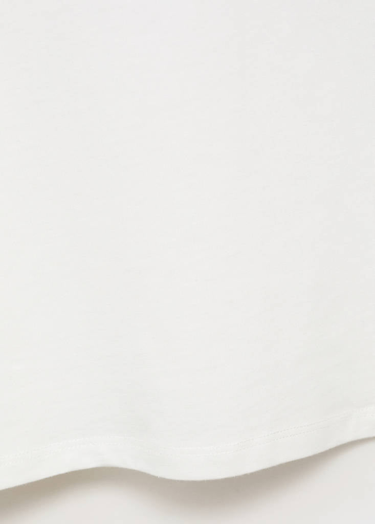 T-Shirt Coton Détail Fleur