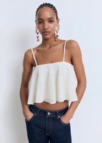 Top Maille À Volants