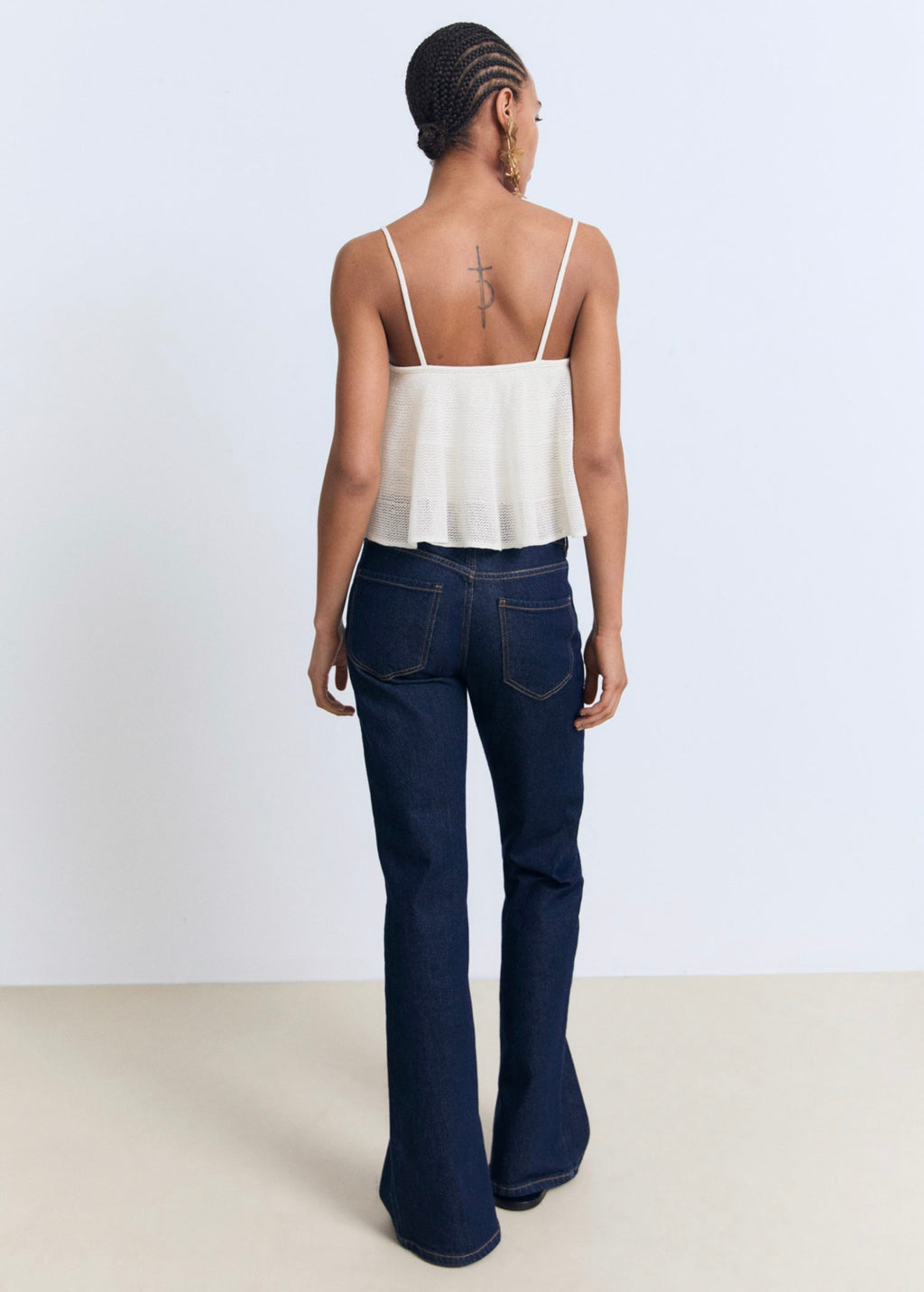 Top Maille À Volants