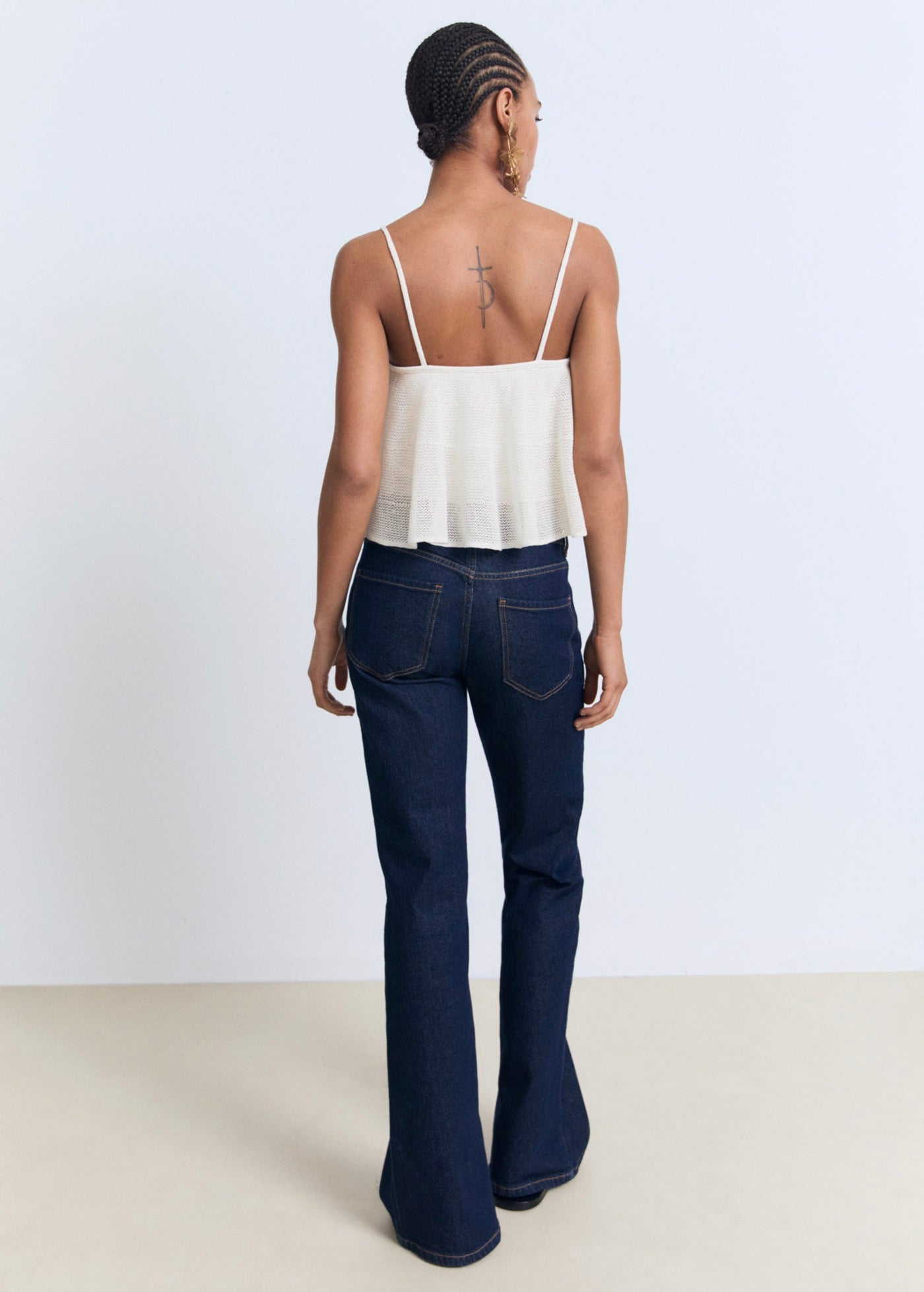 Top Maille À Volants