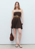 Robe Bustier À Plis Plats