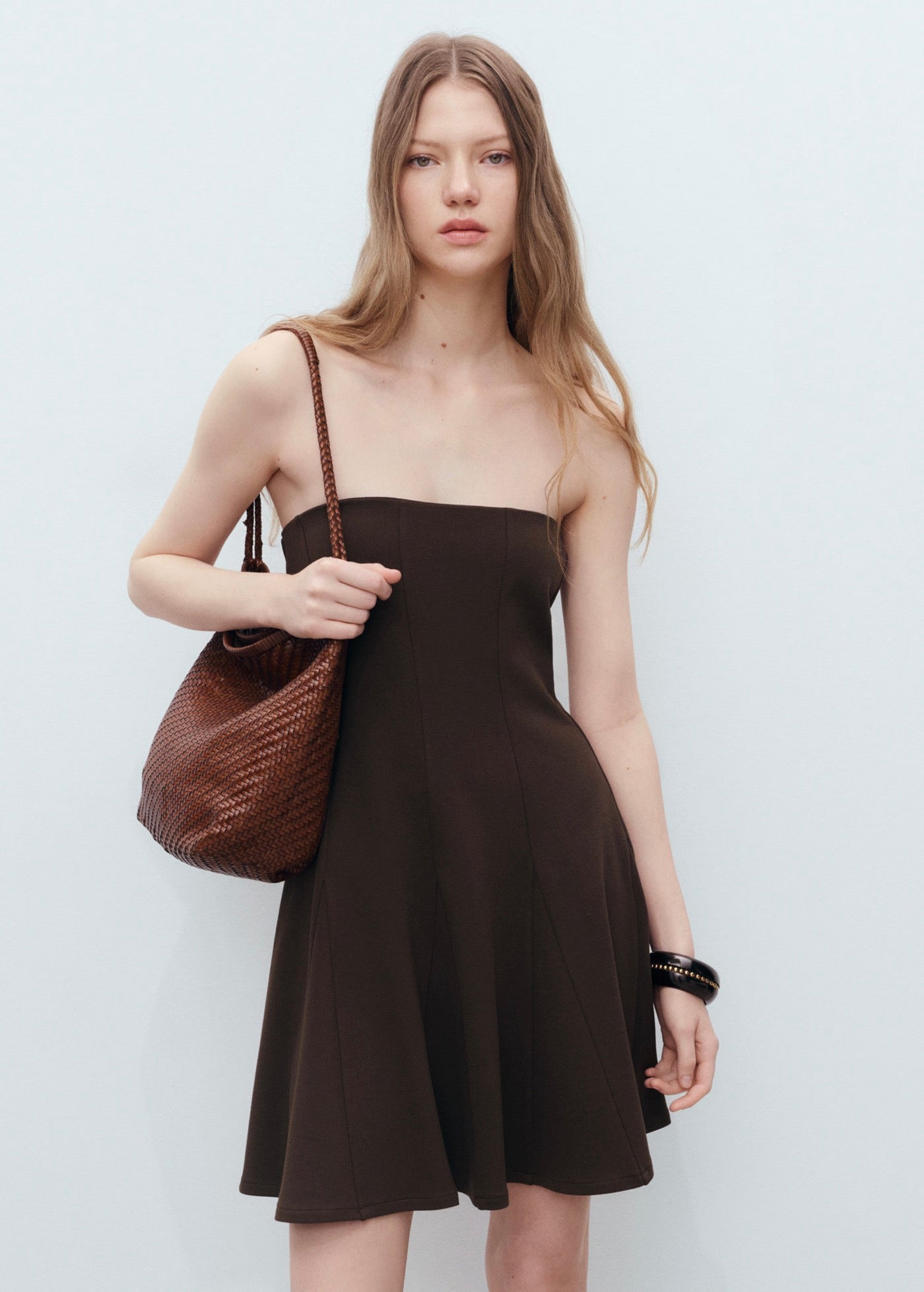 Robe Bustier À Plis Plats