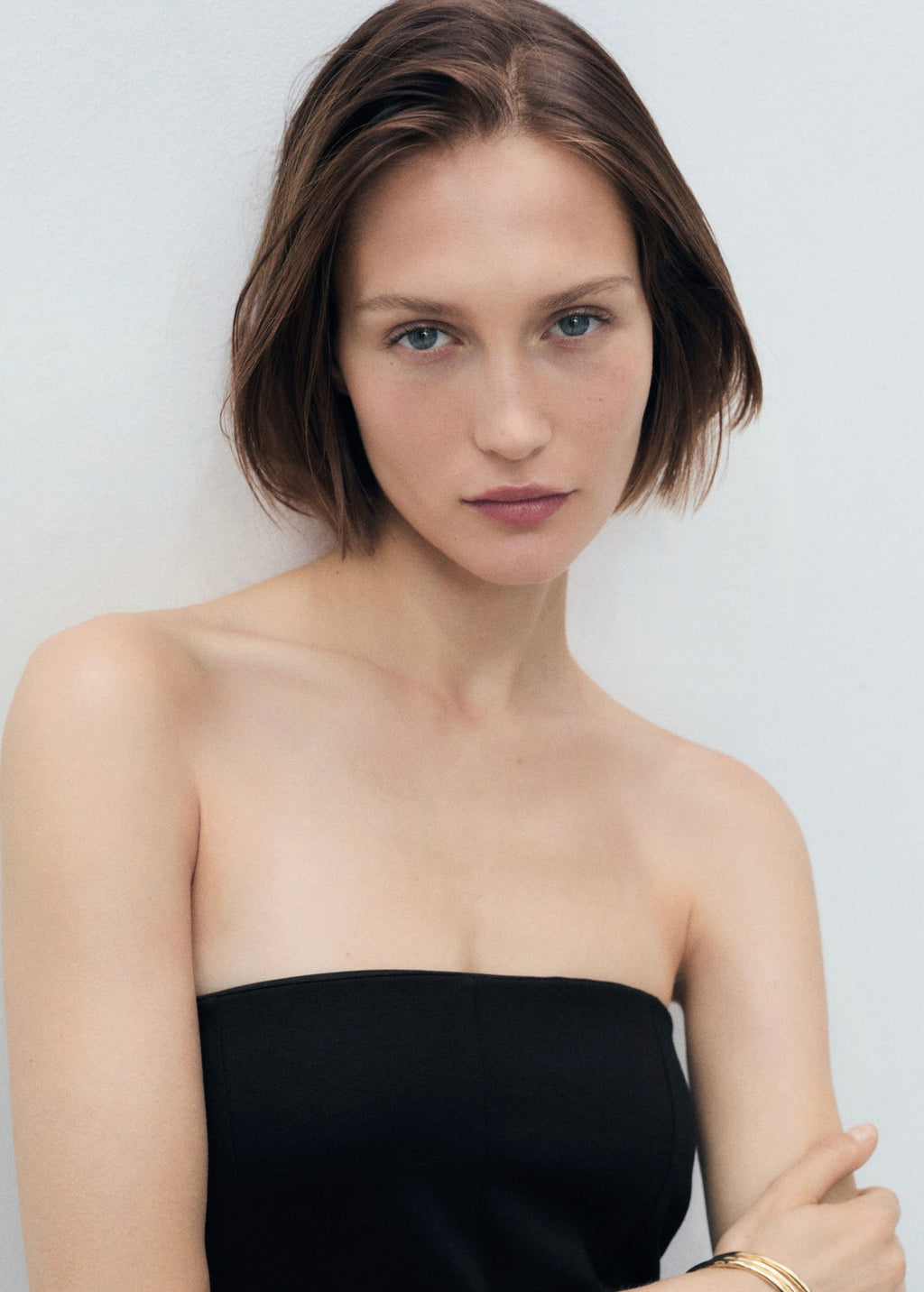 Robe Bustier À Plis Plats