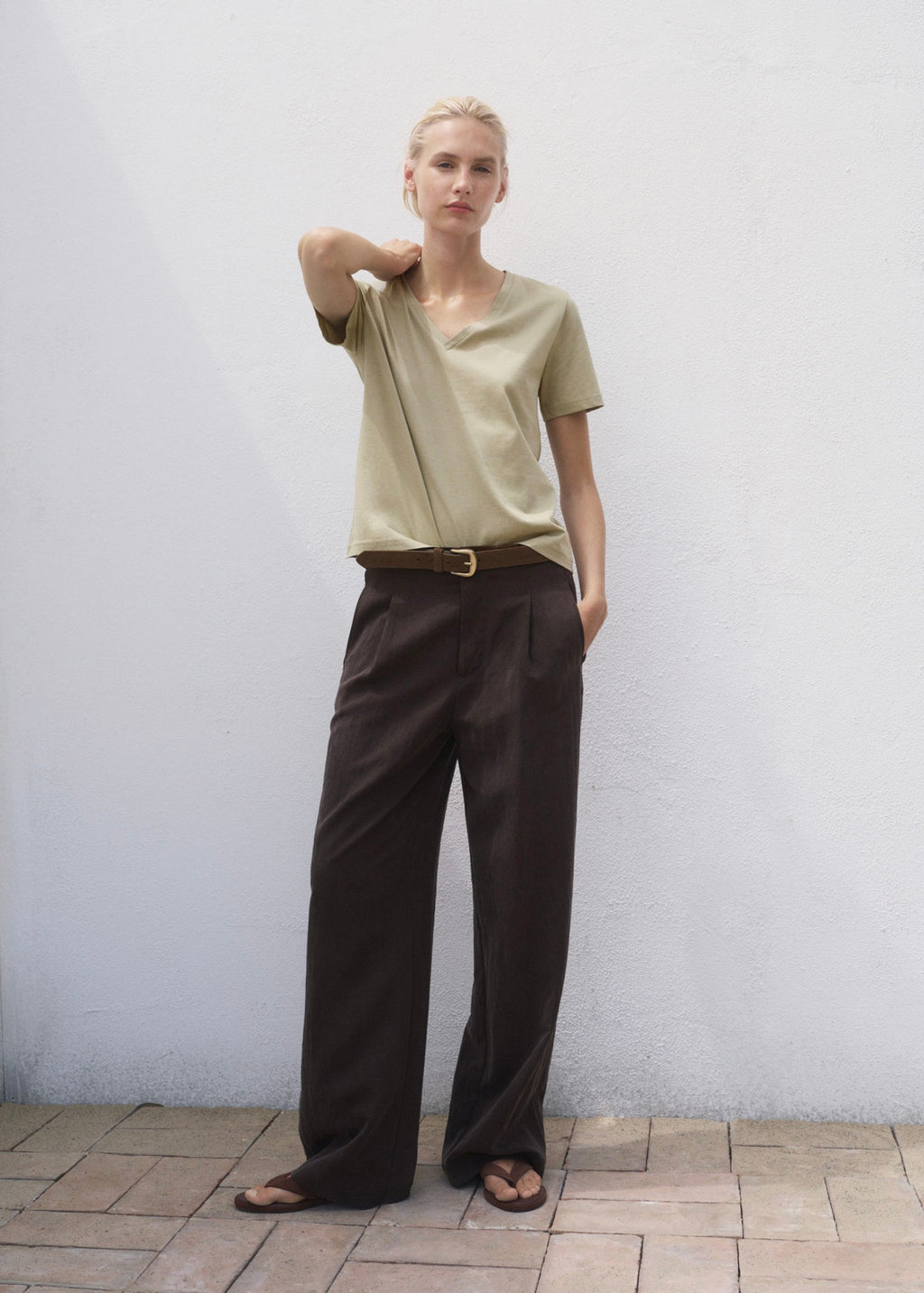 T-Shirt Coton Col En V