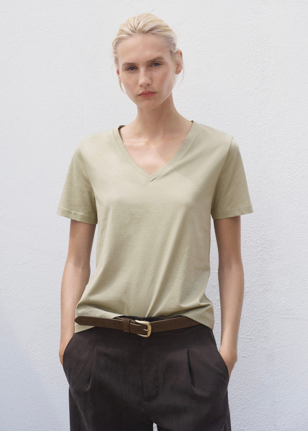 T-Shirt Coton Col En V