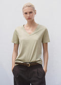 T-Shirt Coton Col En V