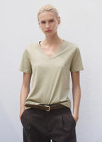 T-Shirt Coton Col En V