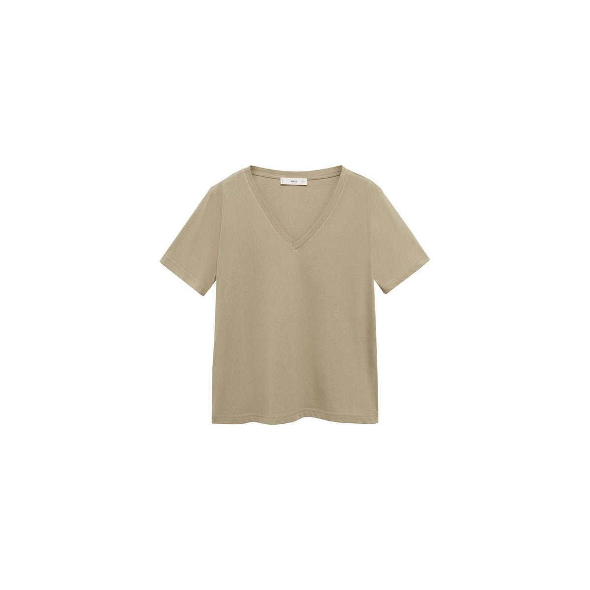 Camiseta de Algodón con Cuello en V