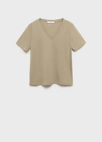 T-Shirt Coton Col En V