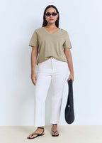T-Shirt Coton Col En V