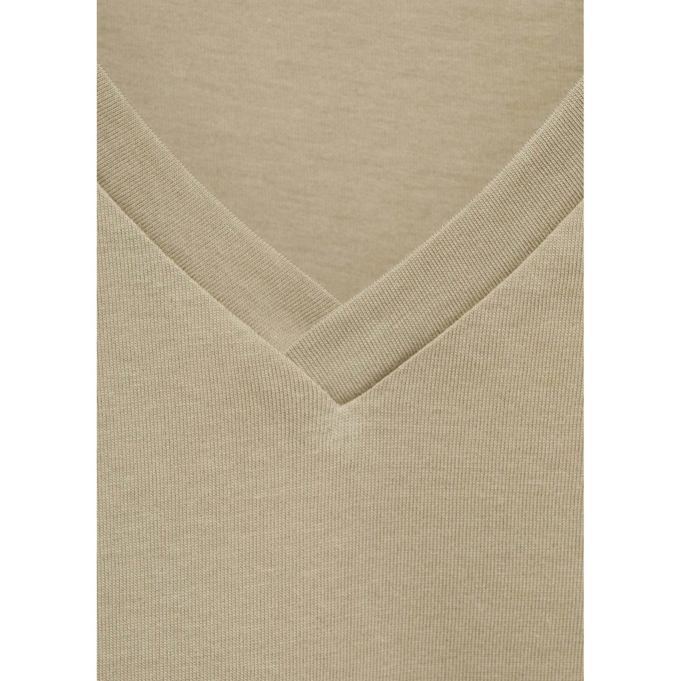 Camiseta de Algodón con Cuello en V
