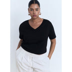 T-Shirt Coton Col En V