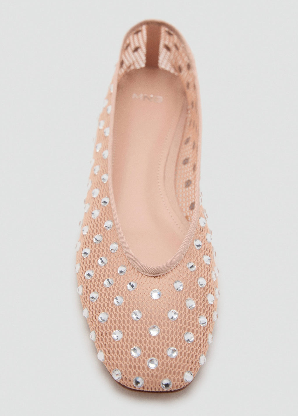 Ballerines En Maille Filet À Strass