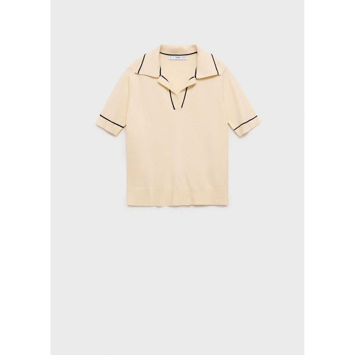 Jersey Cuello Polo Con Ribetes A Contraste