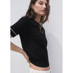 Pull Col Polo Avec Liserés Contrastants