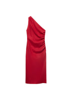 Robe Lyocell Décolleté Asymétrique