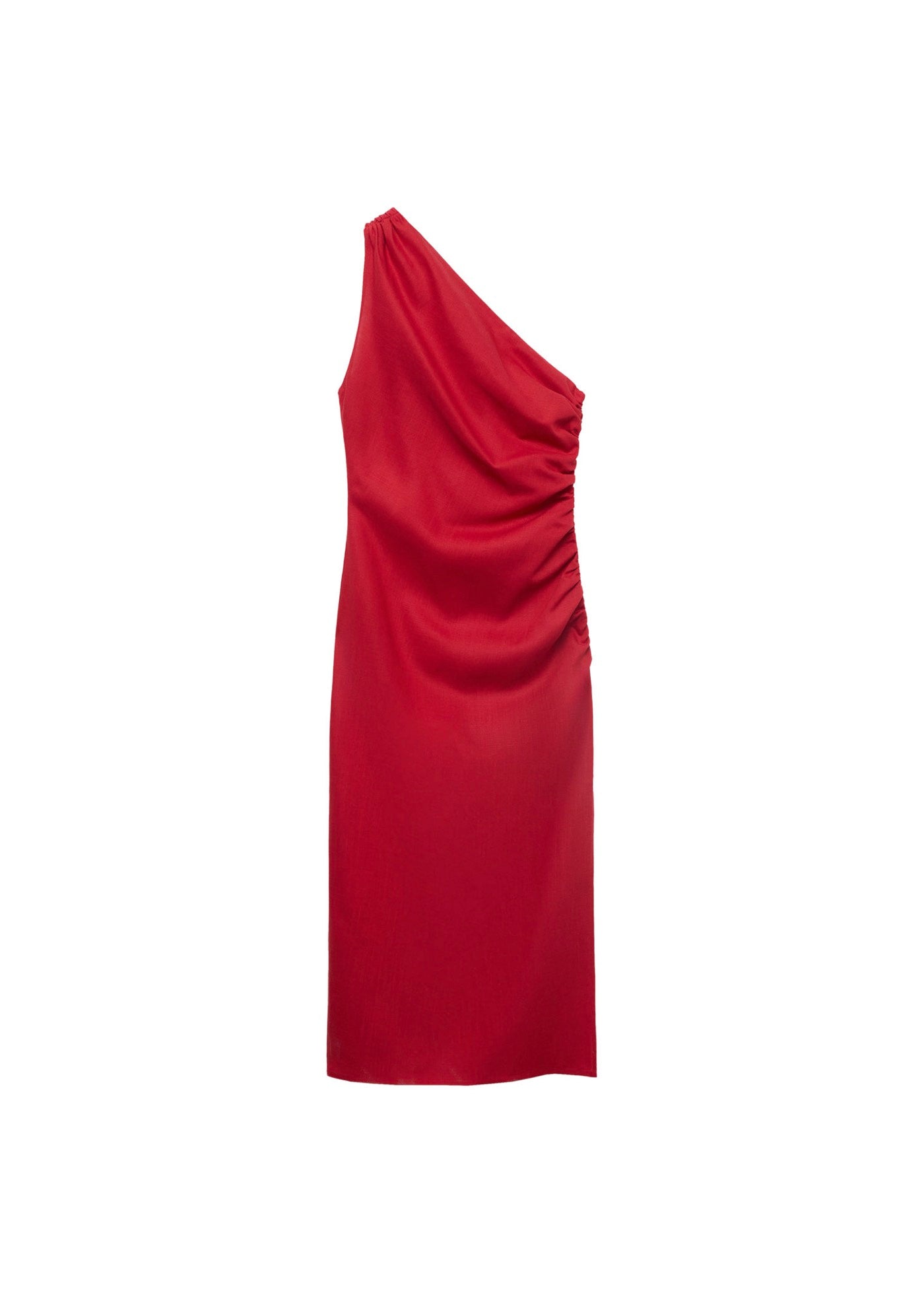 Robe Lyocell Décolleté Asymétrique