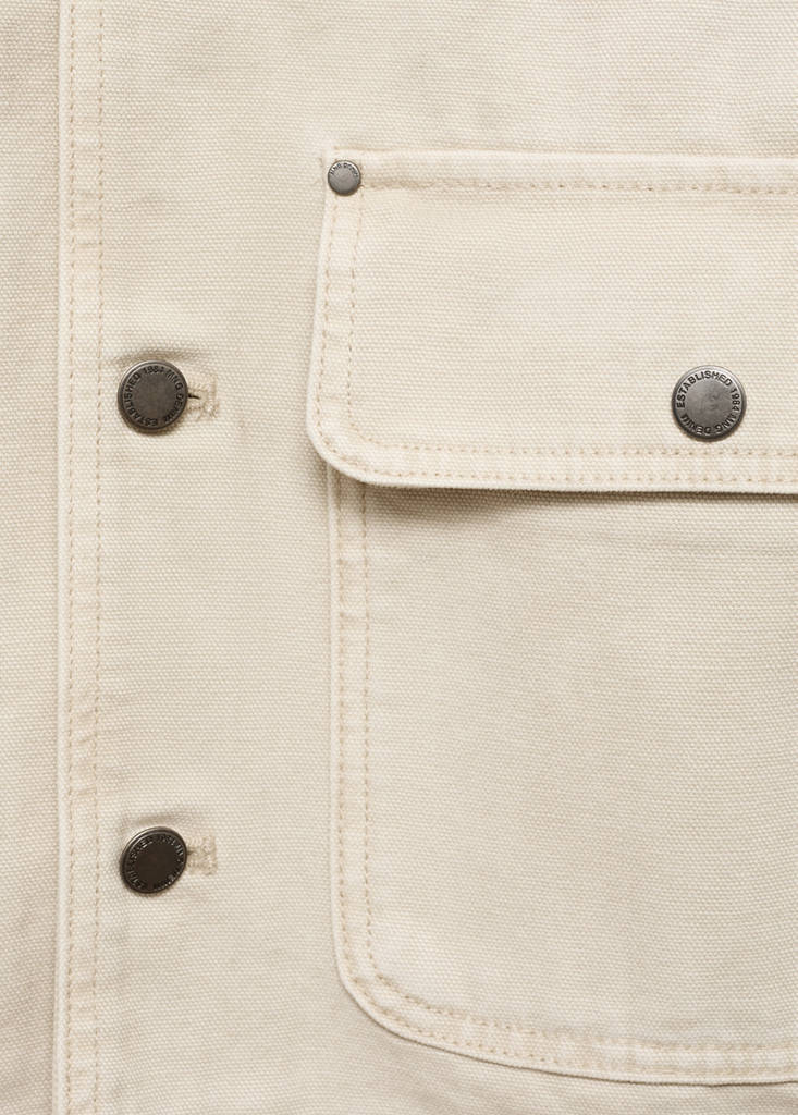 Parka En Jean Col Contrasté