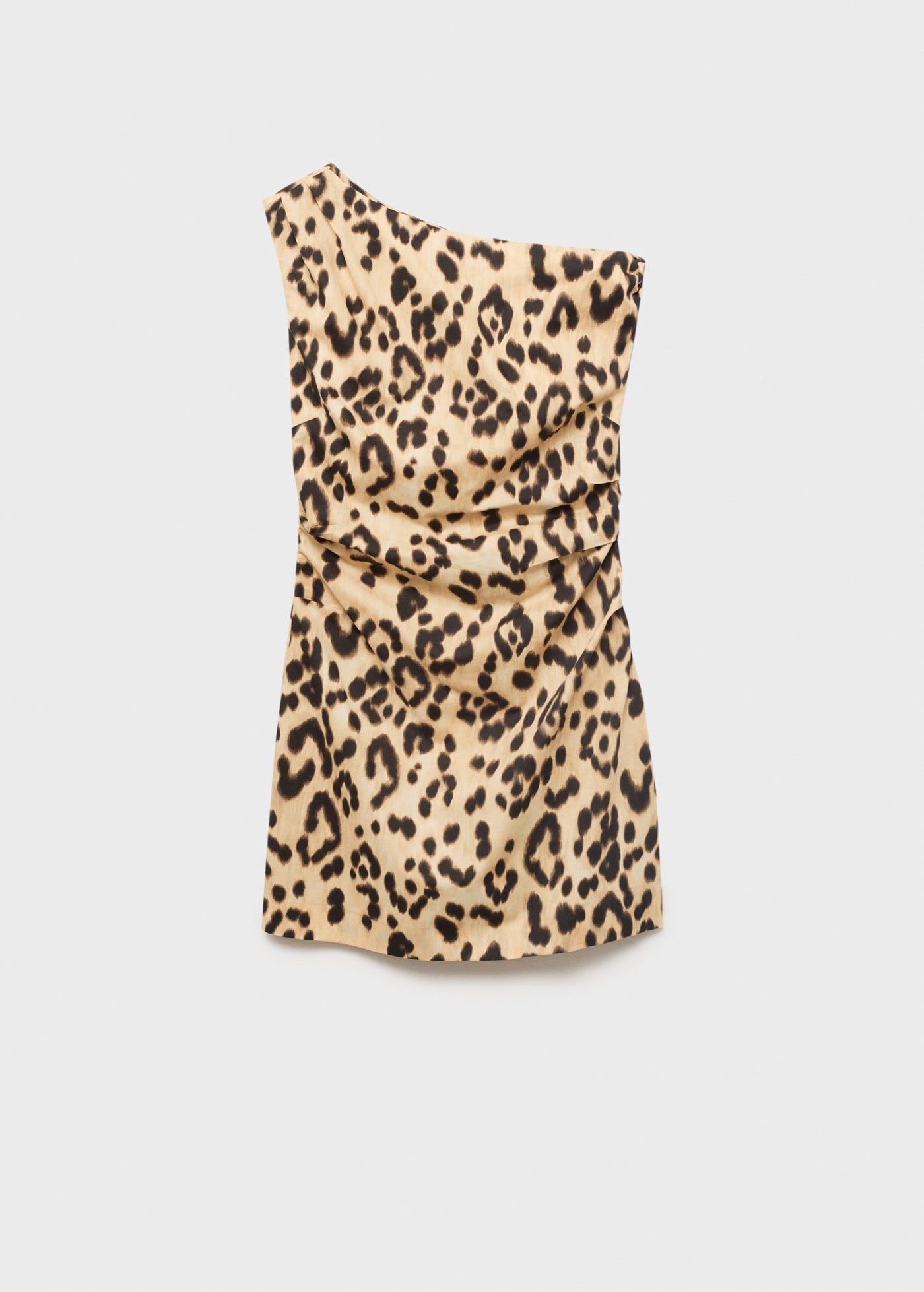 Robe Col Asymétrique Léopard
