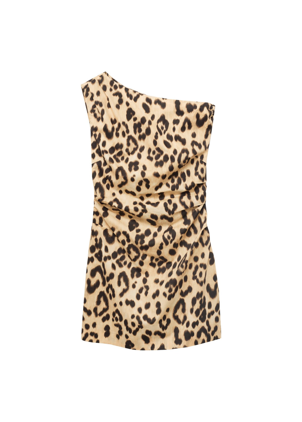 Robe Col Asymétrique Léopard