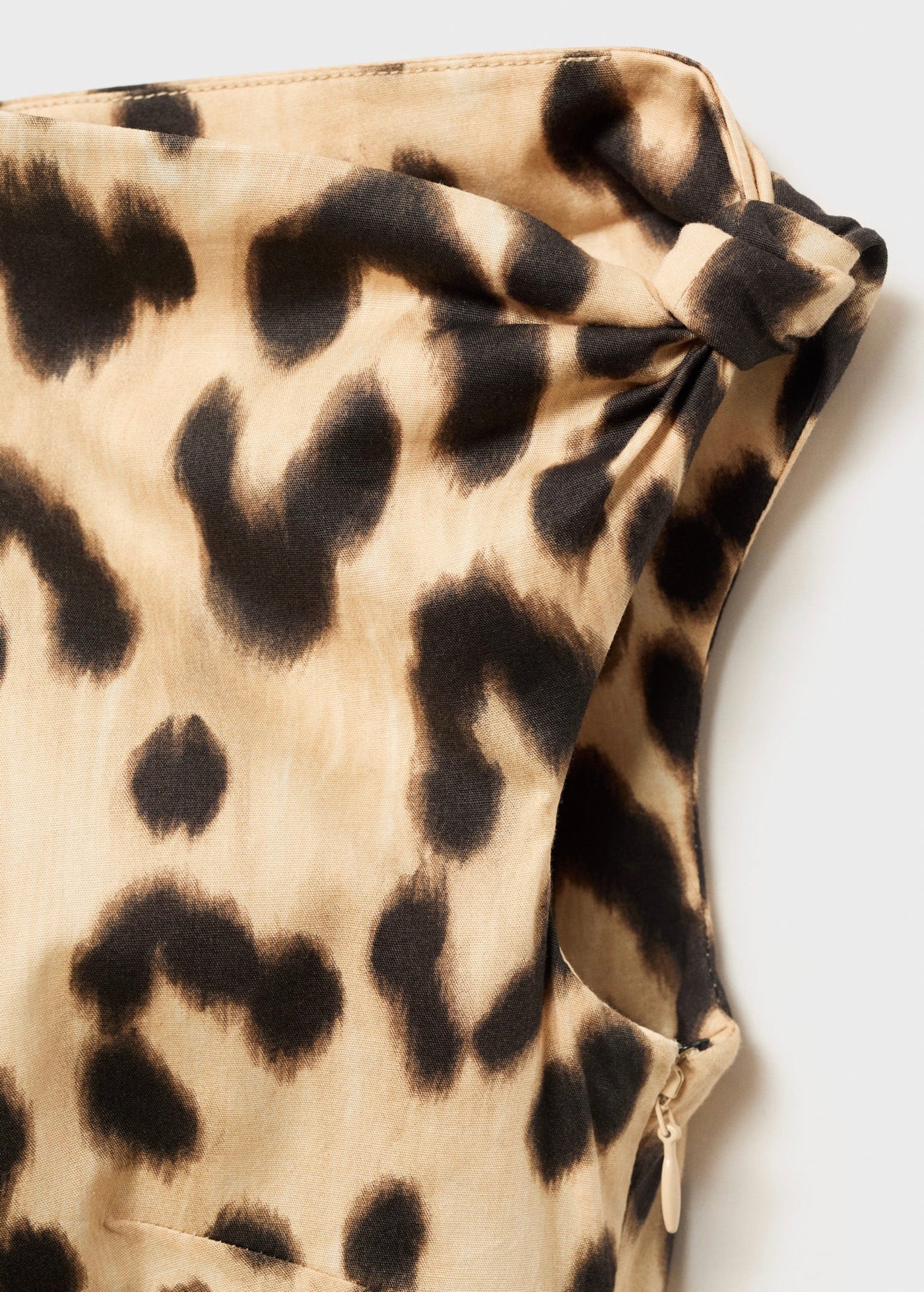 Robe Col Asymétrique Léopard