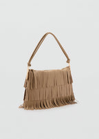 Grand Sac Porté Épaule Cuir À Franges