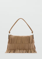 Grand Sac Porté Épaule Cuir À Franges