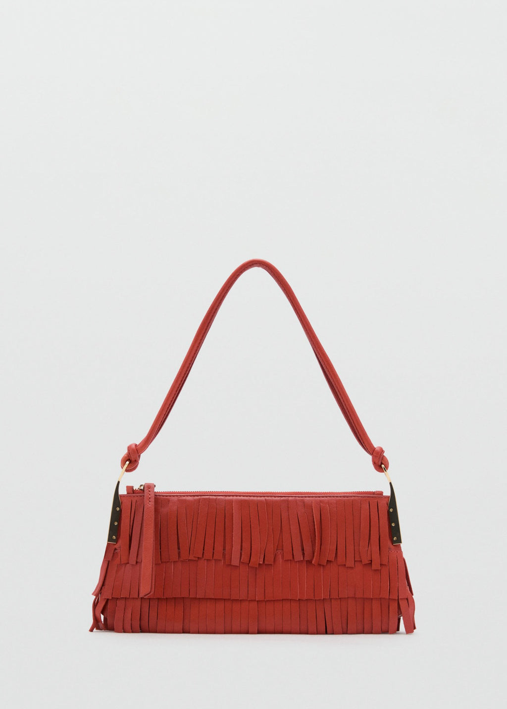 Sac Porté Épaule Cuir À Franges