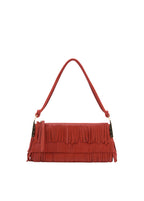 Sac Porté Épaule Cuir À Franges
