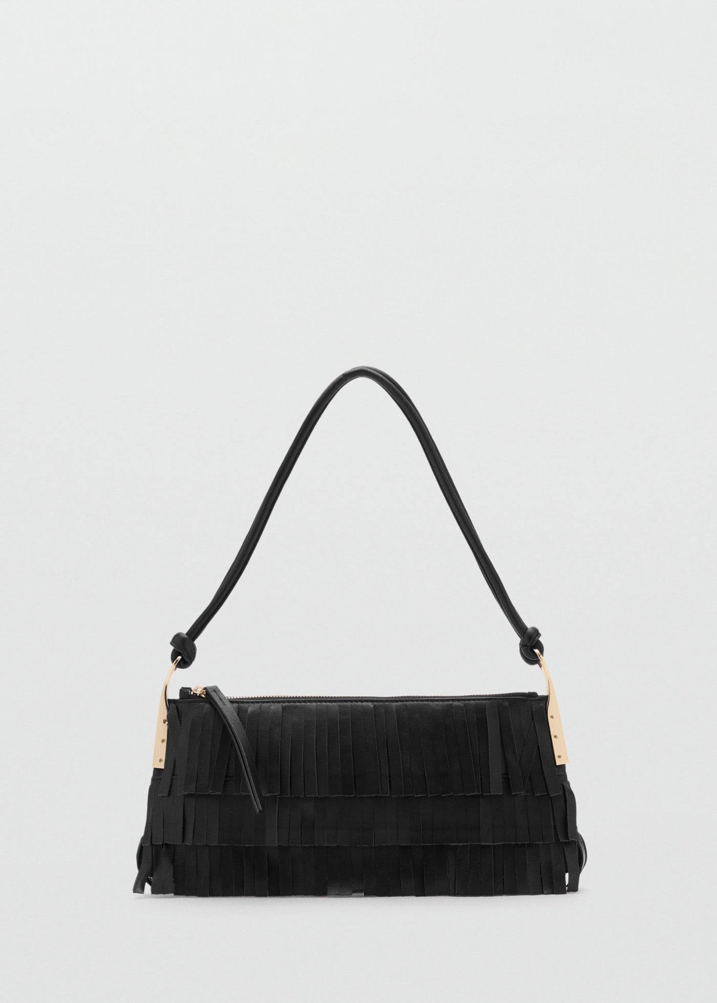 Sac Porté Épaule Cuir À Franges