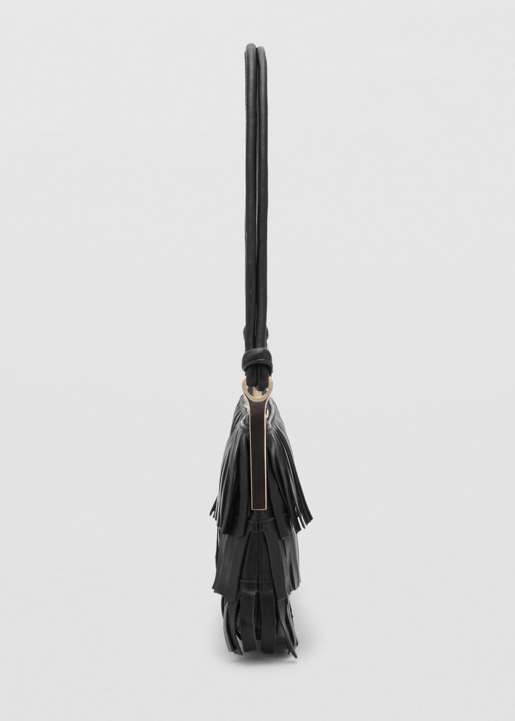 Sac Porté Épaule Cuir À Franges