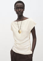 Blouse Modal Col Asymétrique
