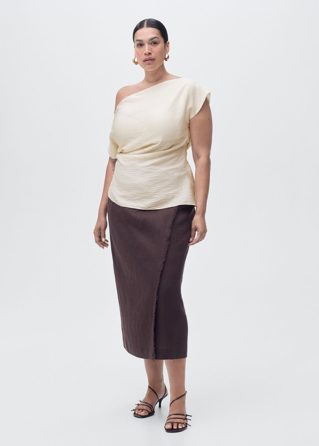 Blouse Modal Col Asymétrique