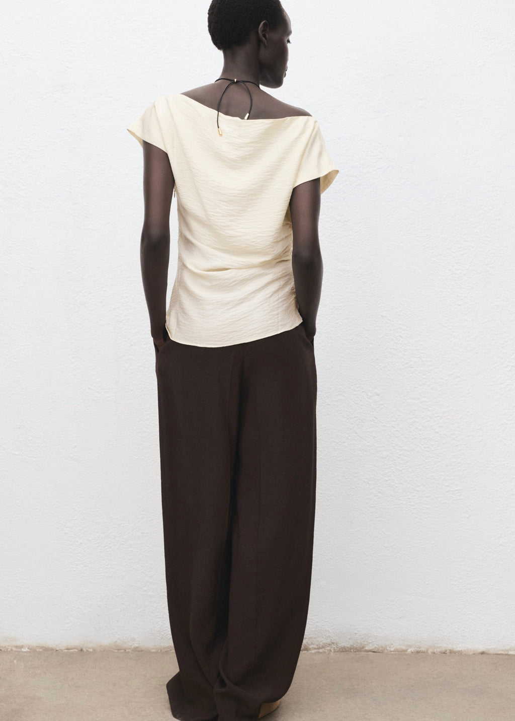 Blouse Modal Col Asymétrique