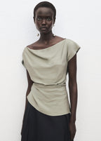 Blouse Modal Col Asymétrique