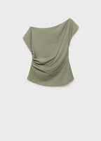 Blouse Modal Col Asymétrique