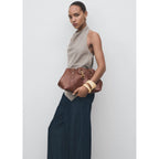 Pantalon Denim Large Coutures