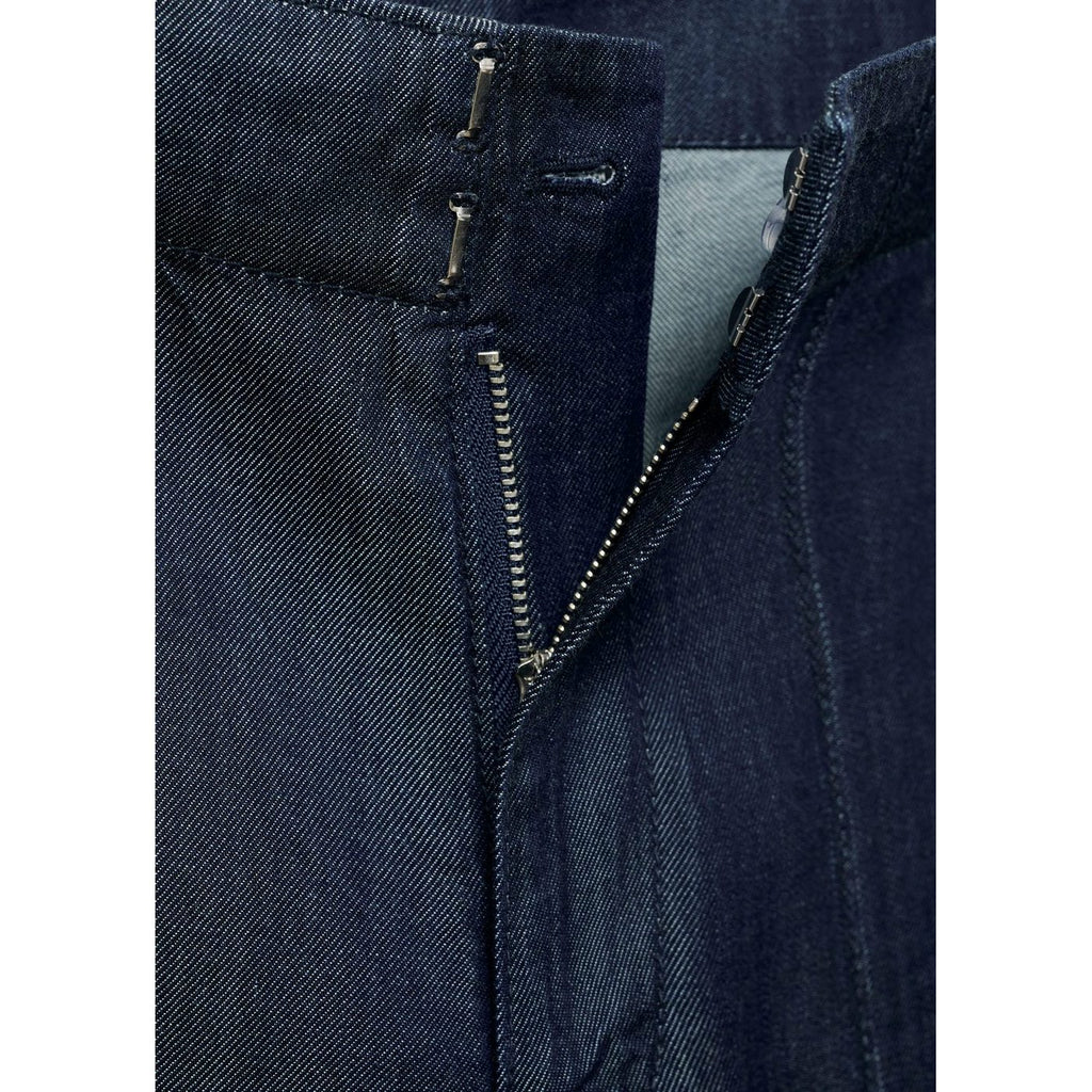 Pantalon Denim Large Coutures