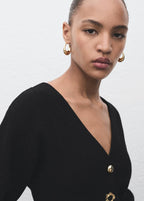 Veste En Maille Boutons Bijoux