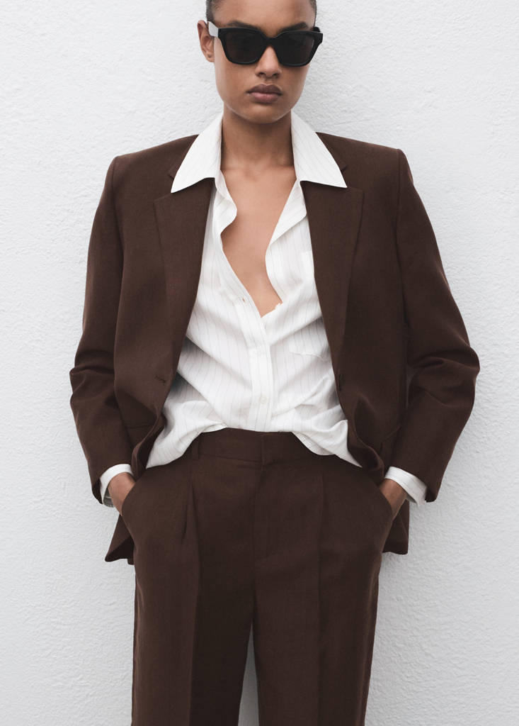 Pantalon Droit Costume Lyocell