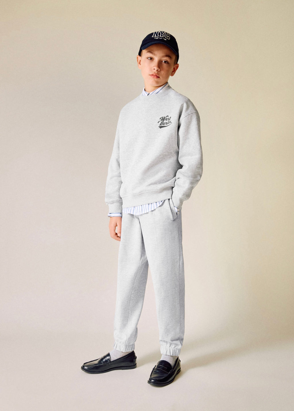 Nerve Medium Marl Grey Trousers - Boy