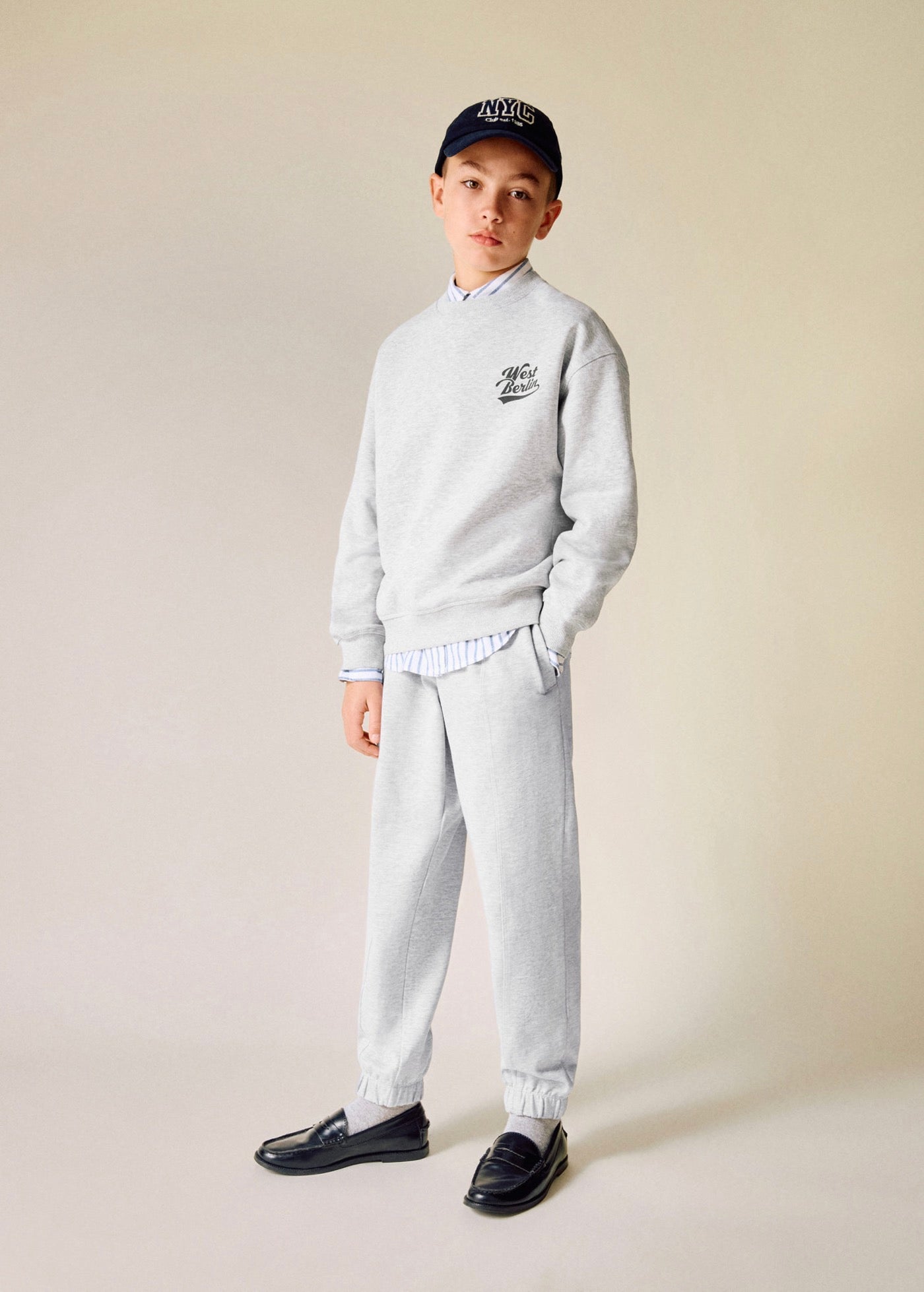 Nerve Medium Marl Grey Trousers - Boy