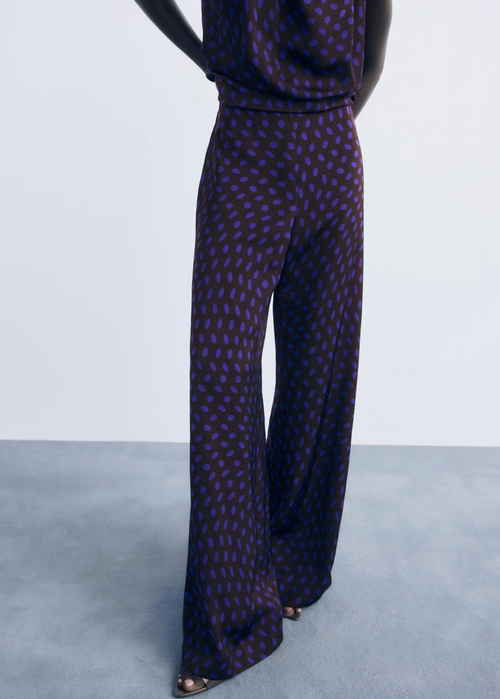 Pantalon Flare À Pois