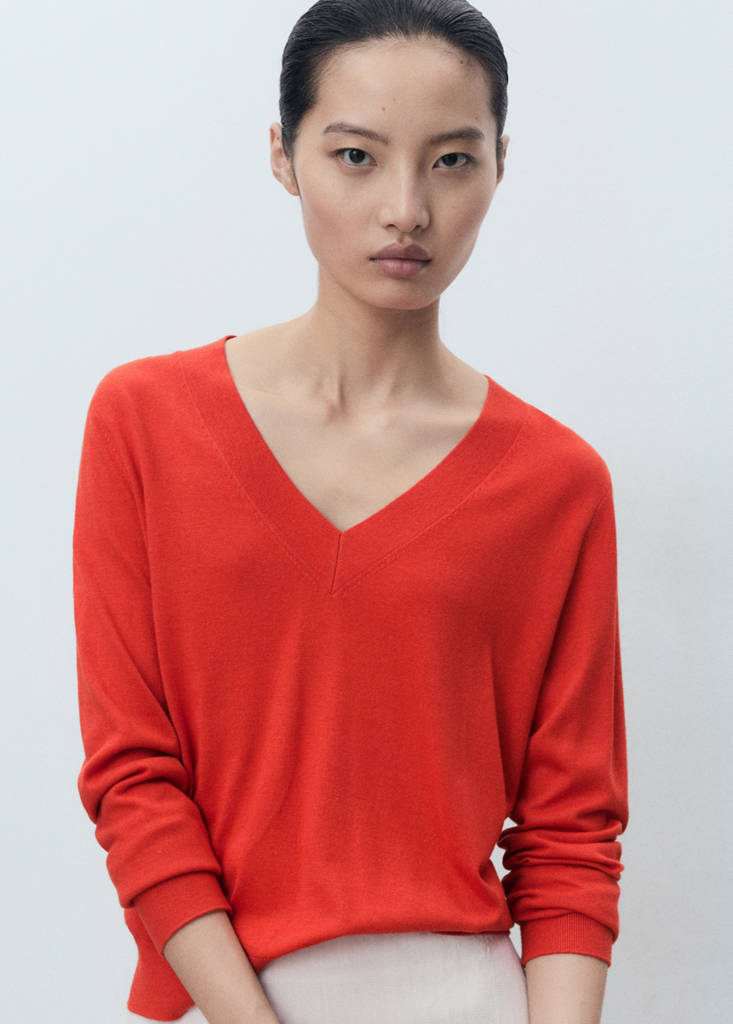 Pull-Over Maille Fine Col V