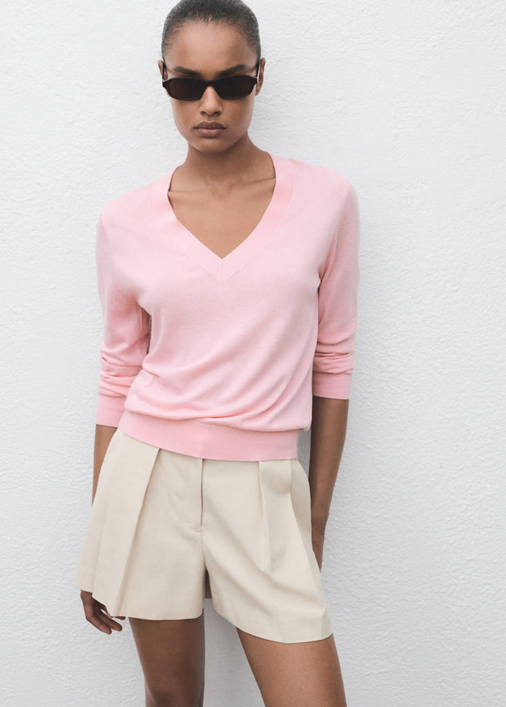 Pull-Over Maille Fine Col V