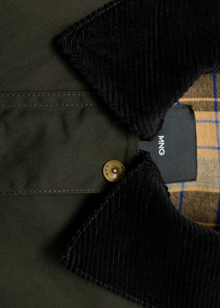 Parka Coton En Velours Côtelé