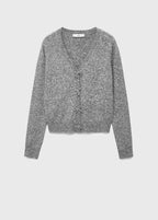 Cardigan Col En V Laine Mélangée