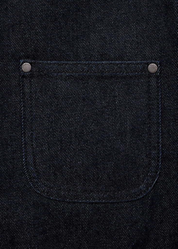 Veste En Jean Col En Cuir Synthétique